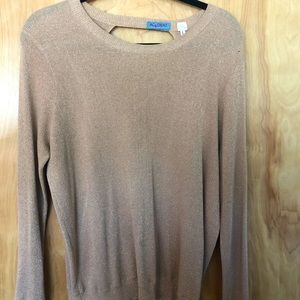 Open-back, champagne sweater